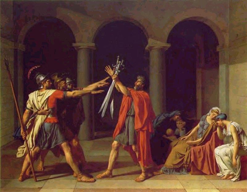 Jacques-Louis David Oath of the Horatii oil painting image